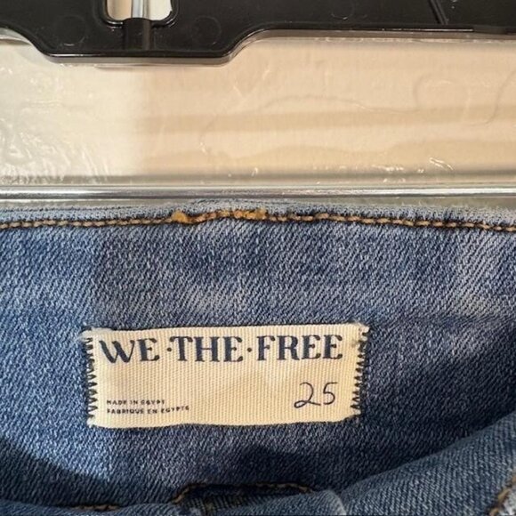 We The Free Jeans Womens 25 Blue High Rise Flare Bell Bottom Jayde Free People - Picture 3 of 7